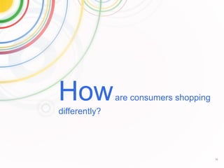 Google Confidential and Proprietary 16
Howare consumers shopping
differently?
 