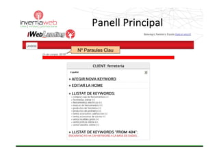 Panell Principal

Nº Paraules Clau
 