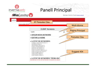 Panell Principal

Nº Paraules Clau
                      Multi-Idioma

                     Pàgina Principal


                      Paraules Clau




                      Suggest 404
 