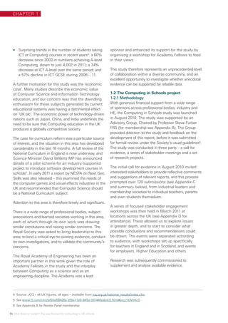 14 Shut down or restart? The way forward for computing in UK schools
CHAPTER 1
•	 Surprising trends in the number of stude...