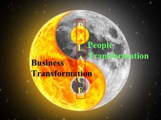B
          A
          L People
Business  A Transformation
          N
Transformation
          C
          E
 