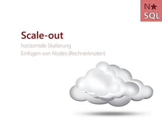 Scale-out
horizontale Skalierung
Einfügen von Nodes (Rechnerknoten)
 