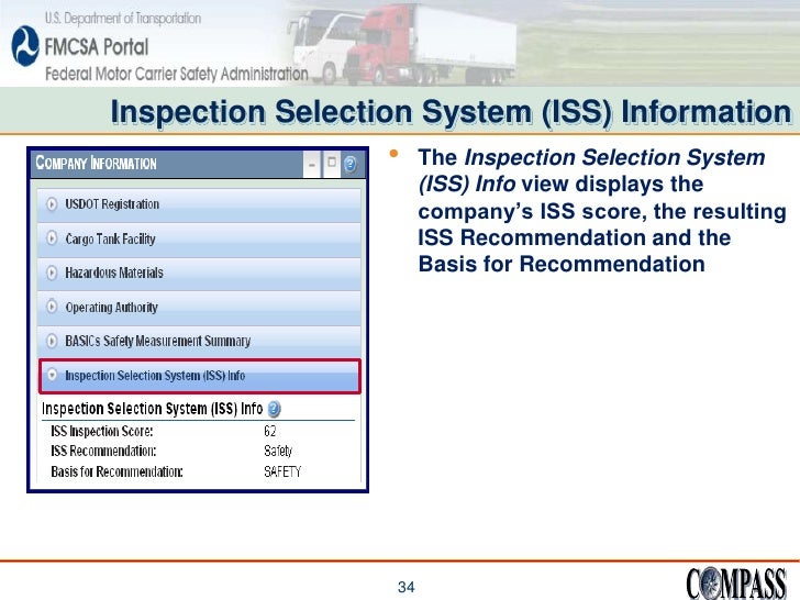 FMCSA Portal and the Inspection Selection System