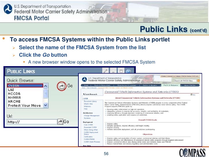 FMCSA Portal and the Inspection Selection System