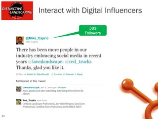 Interact with Digital Influencers

                     383
                   Followers




34
 