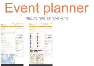 Event planner
   http://share.ez.no/events
 