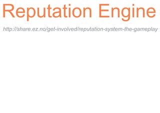 Reputation Engine
http://share.ez.no/get-involved/reputation-system-the-gameplay
 