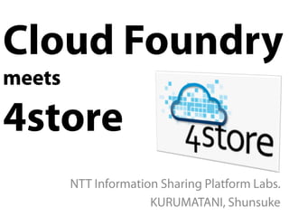 Cloud Foundry meets 4store