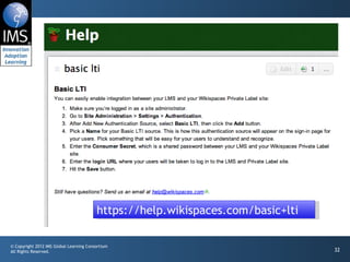 https://help.wikispaces.com/basic+lti 