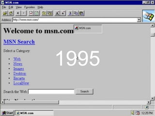 Brief History of Cloud Computing




              1995

                                                 1965
@marcedavis        Marc Davis                 Mainframe
                                    http://marcdavis.me
 