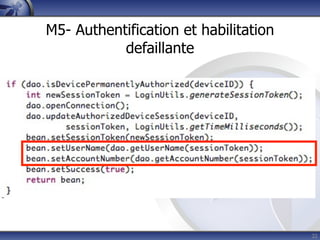 M5- Authentification et habilitation
           defaillante




                                       22
 