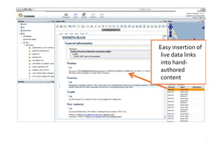 Easy insertion of
              live data links
              into hand-
              authored
              content




@nozurbina
 