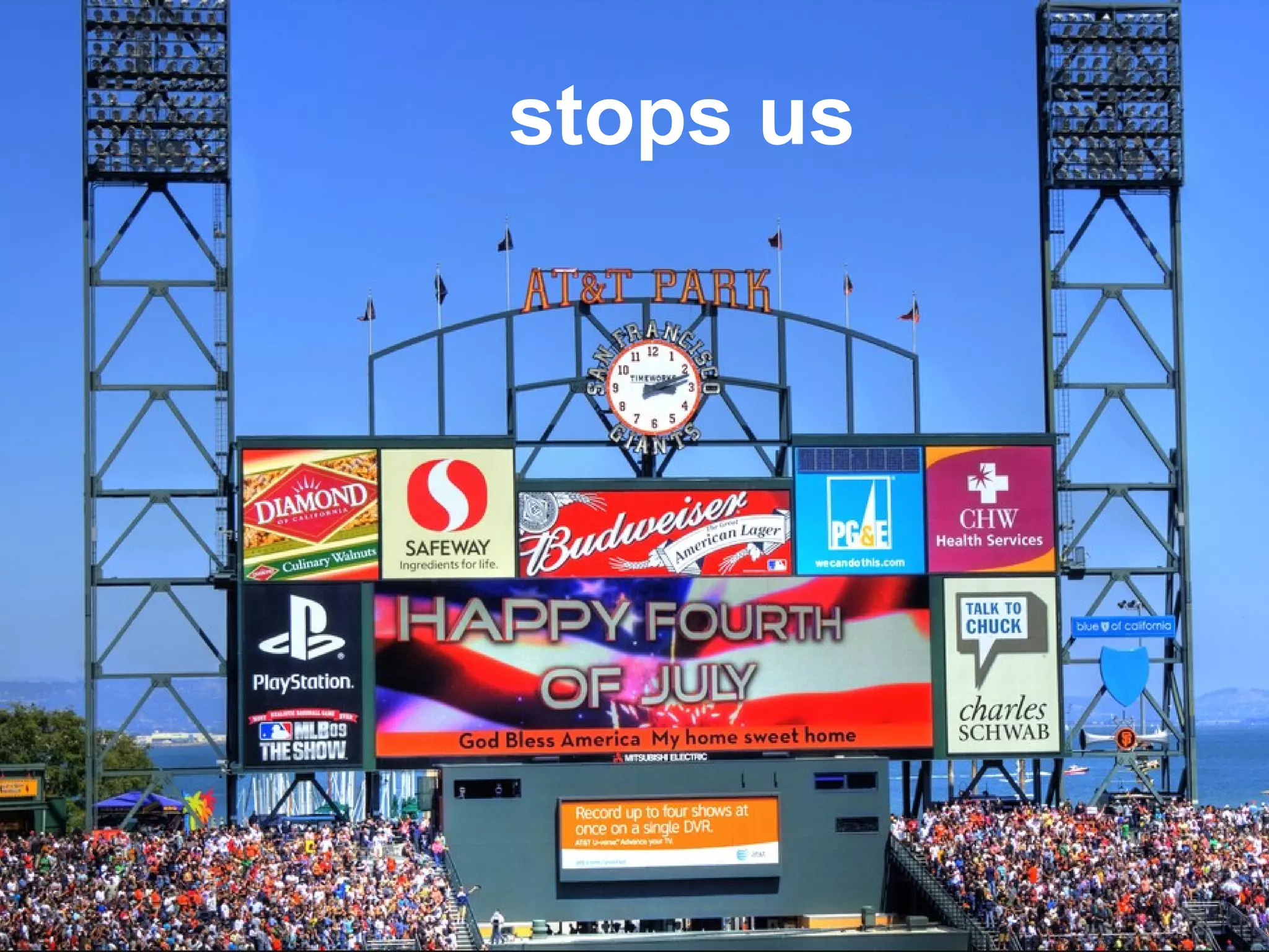 Interruption… stops us 