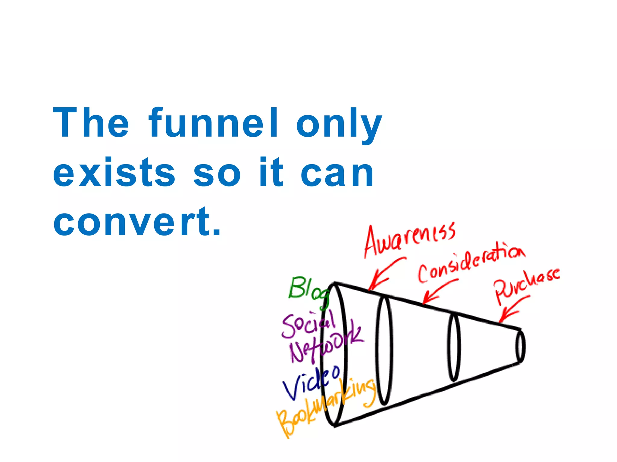 The funnel only exists so it can convert. 