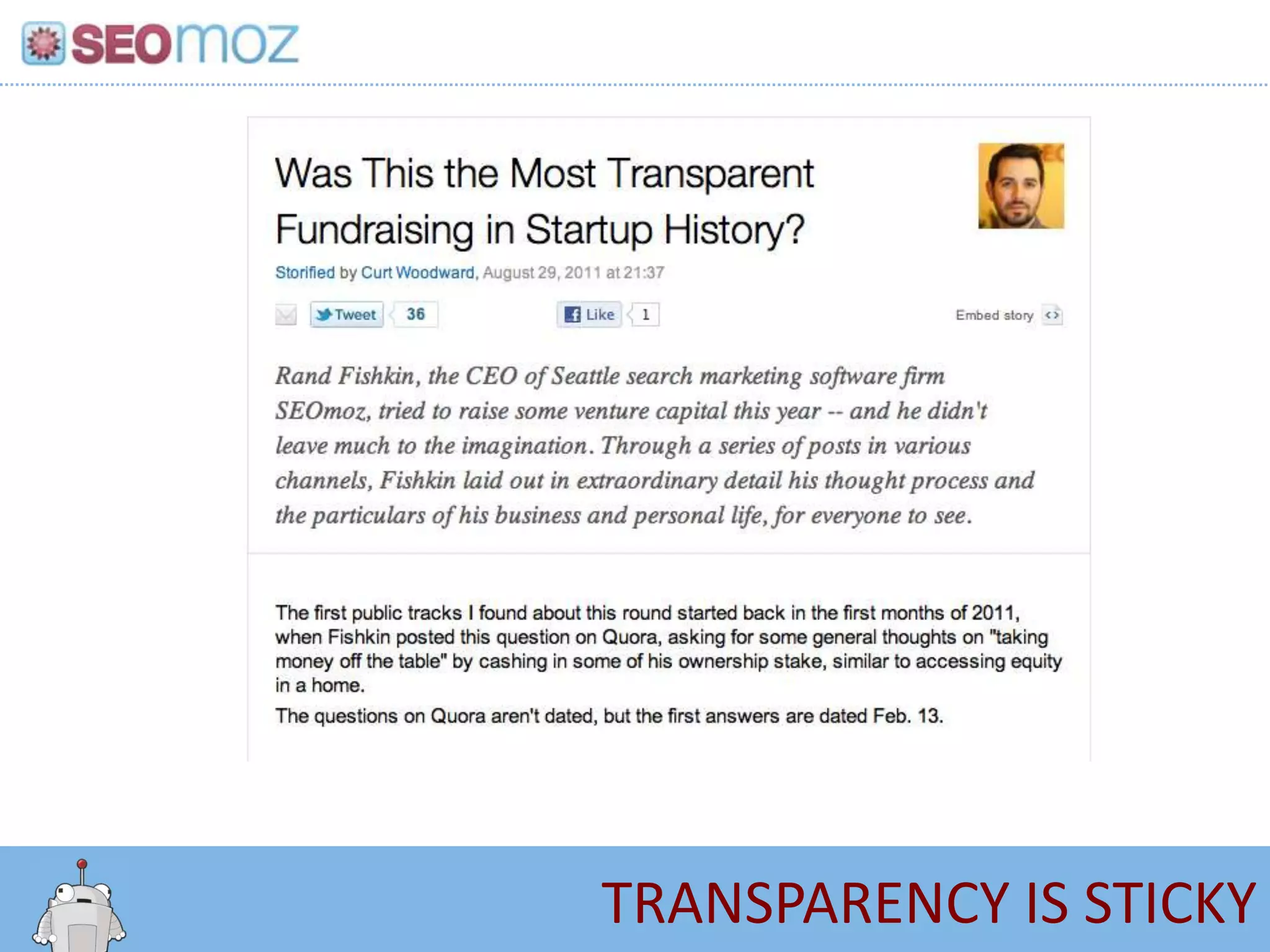 TRANSPARENCY IS STICKY
 