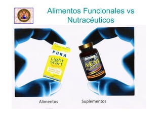 Alimentos Funcionales vs
Nutracéuticos
 