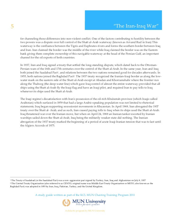 KCL MUN Study Guide The 1988 IranIraq War (06/03/2012)