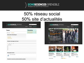 50% réseau social
50% site d’actualités
 