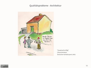 Qualitätsprobleme - Architektur




                          "Hauptsache billig"
                          E.Rauschenbach
                          Deutscher Karikaturpreis 2003




                                                          25
 