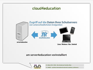 cloud4education




am server4education vorinstalliert
 