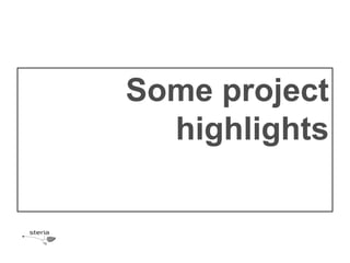Some project
  highlights
 