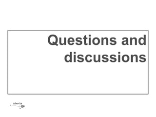 Questions and
  discussions
 