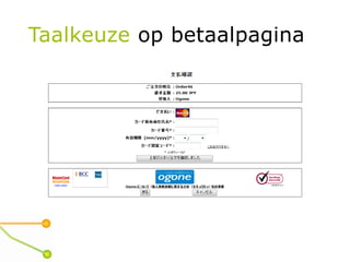 Taalkeuze op betaalpagina
 