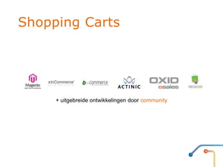 Shopping Carts




     + uitgebreide ontwikkelingen door community
 