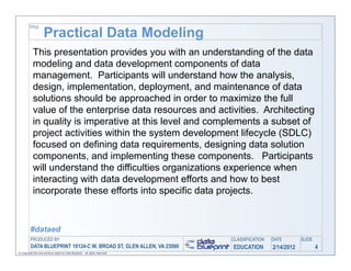 Data-Ed Online: A Practical Approach to Data Modeling | PDF