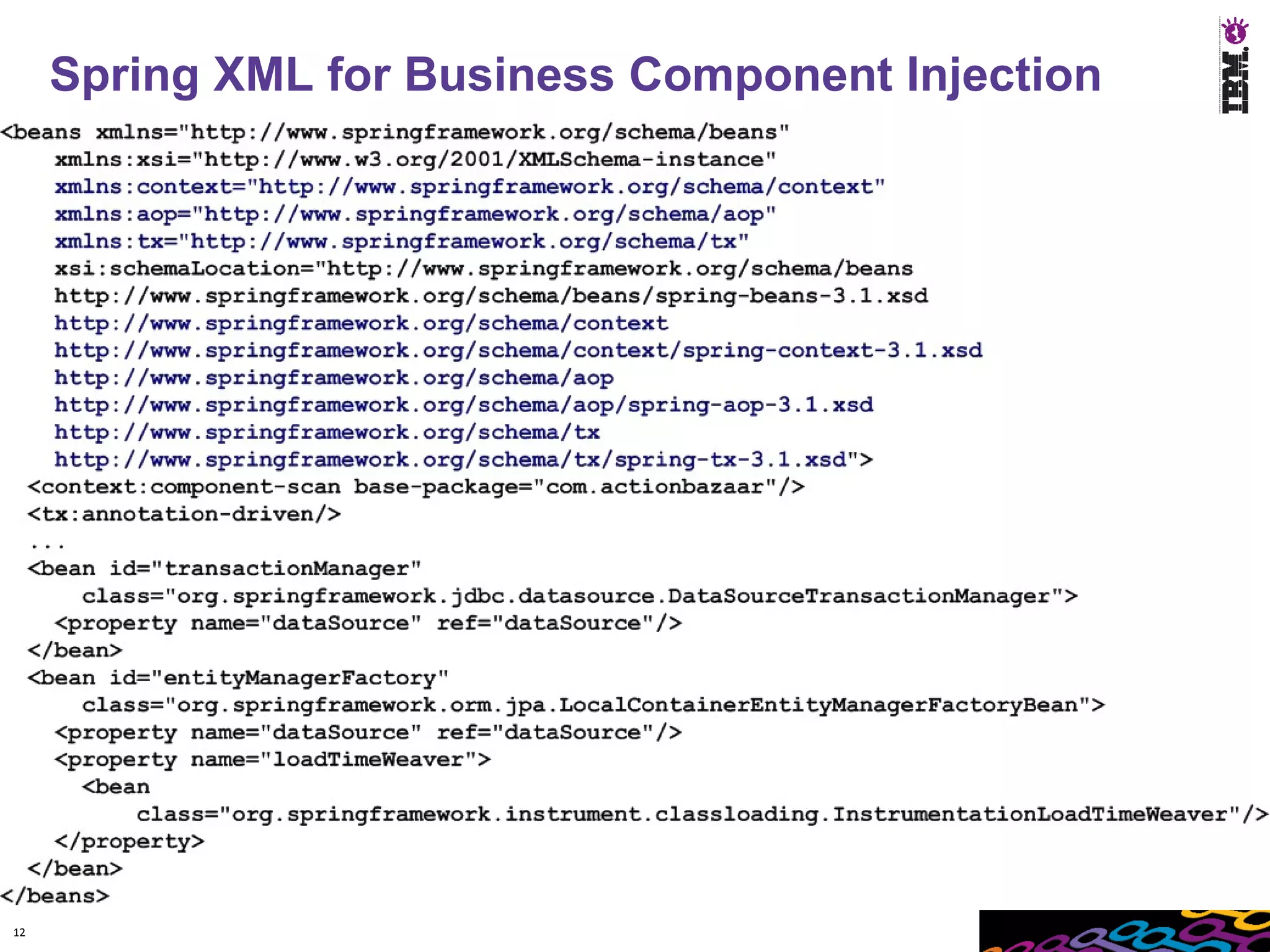Spring XML for Business Component Injection




12
 