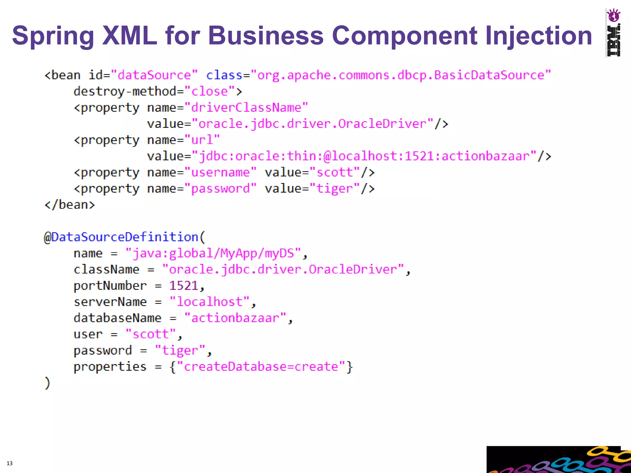 Spring XML for Business Component Injection




13
 
