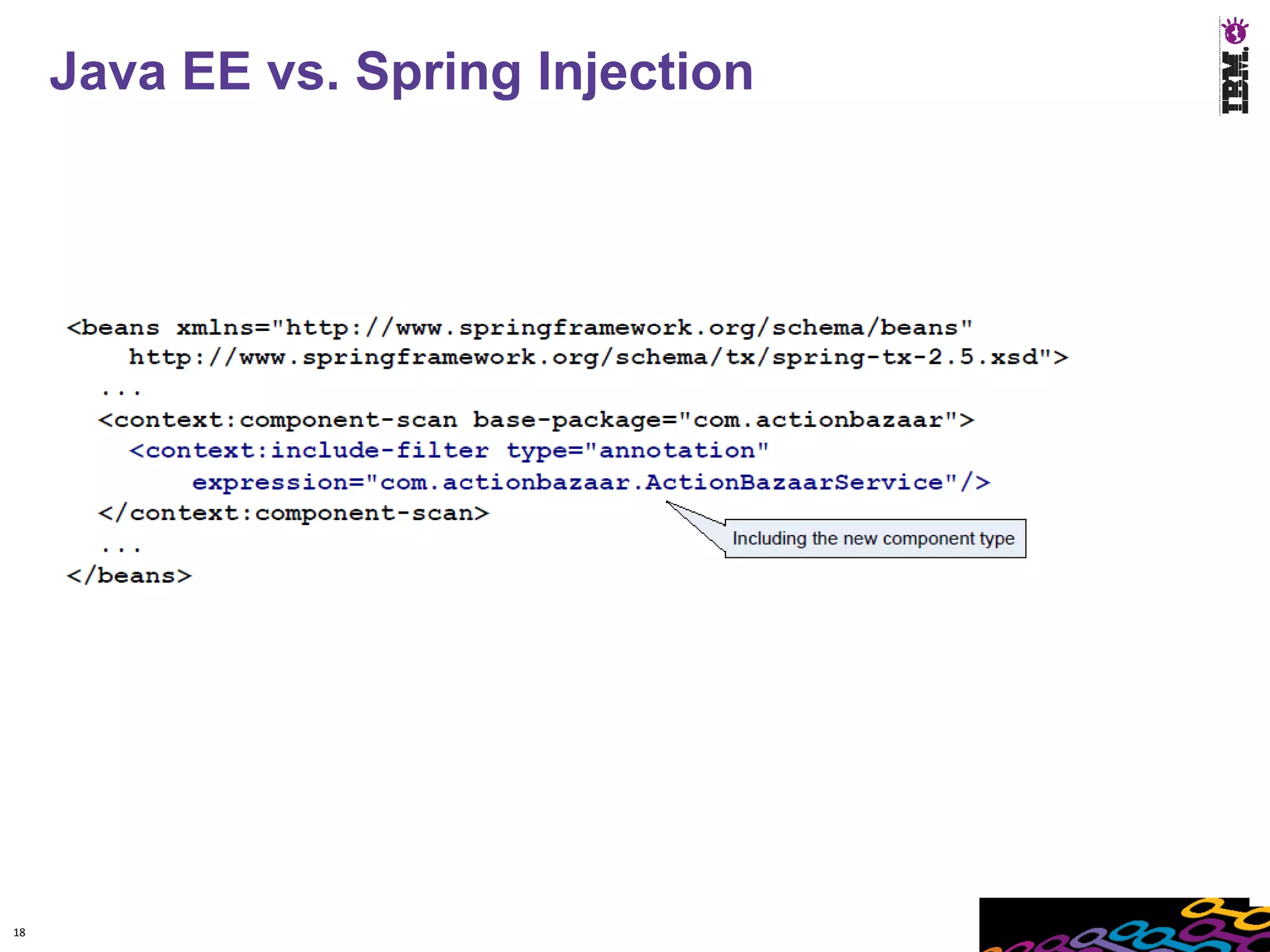 Java EE vs. Spring Injection




18
 