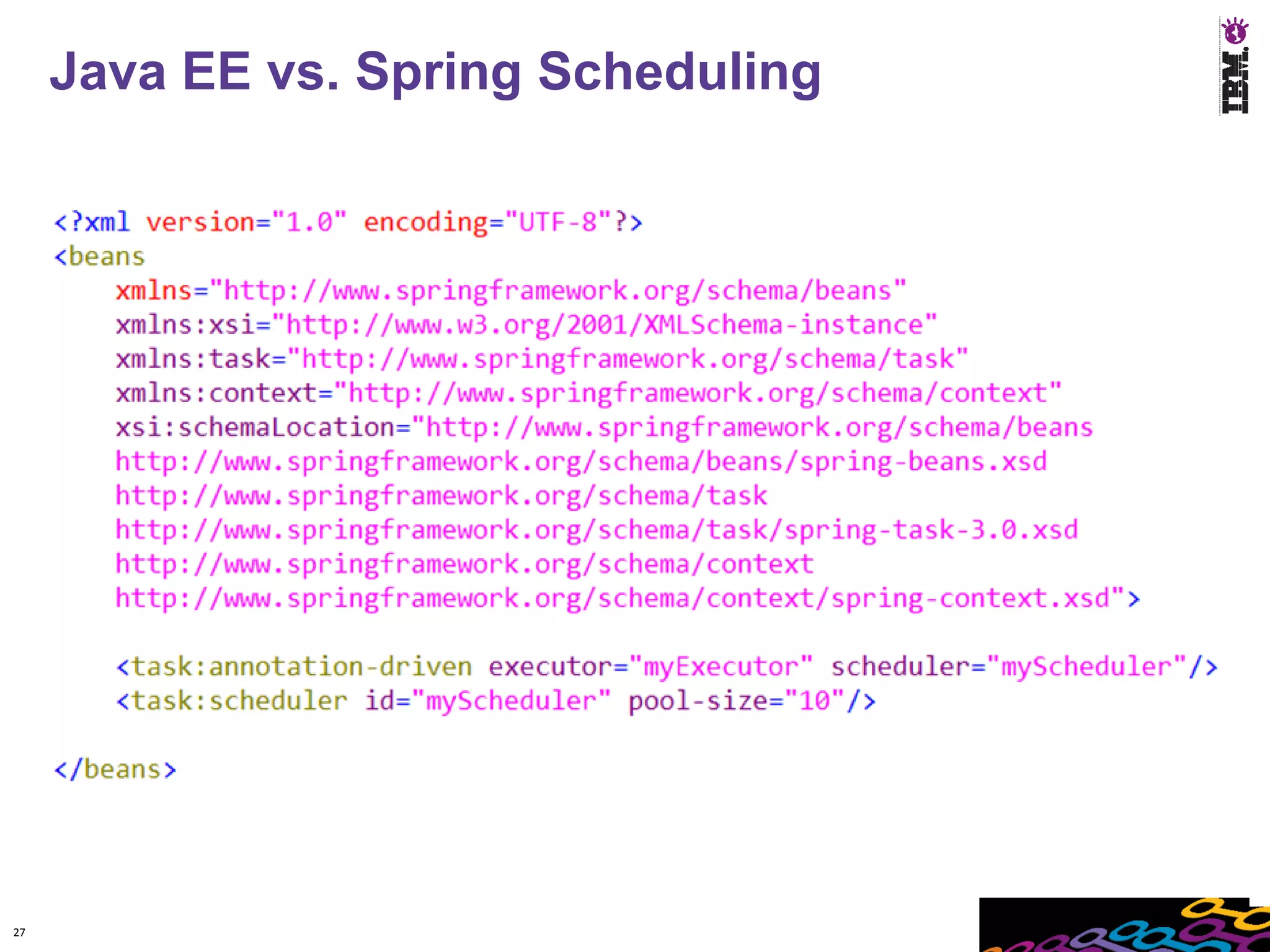 Java EE vs. Spring Scheduling




27
 