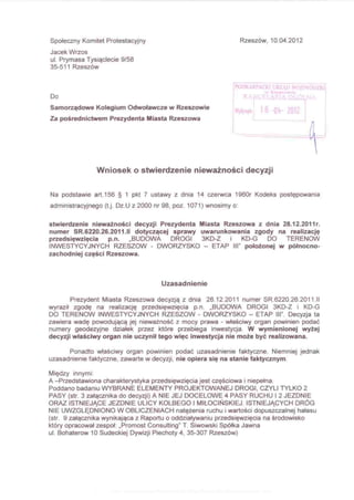 2012.04.10 wniosek o stwierdzenie niewazności decyzji   urząd wojewódzki - org