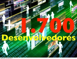 + 1.700
 Desenvolvedores

quarta-feira, 2 de maio de 12
 