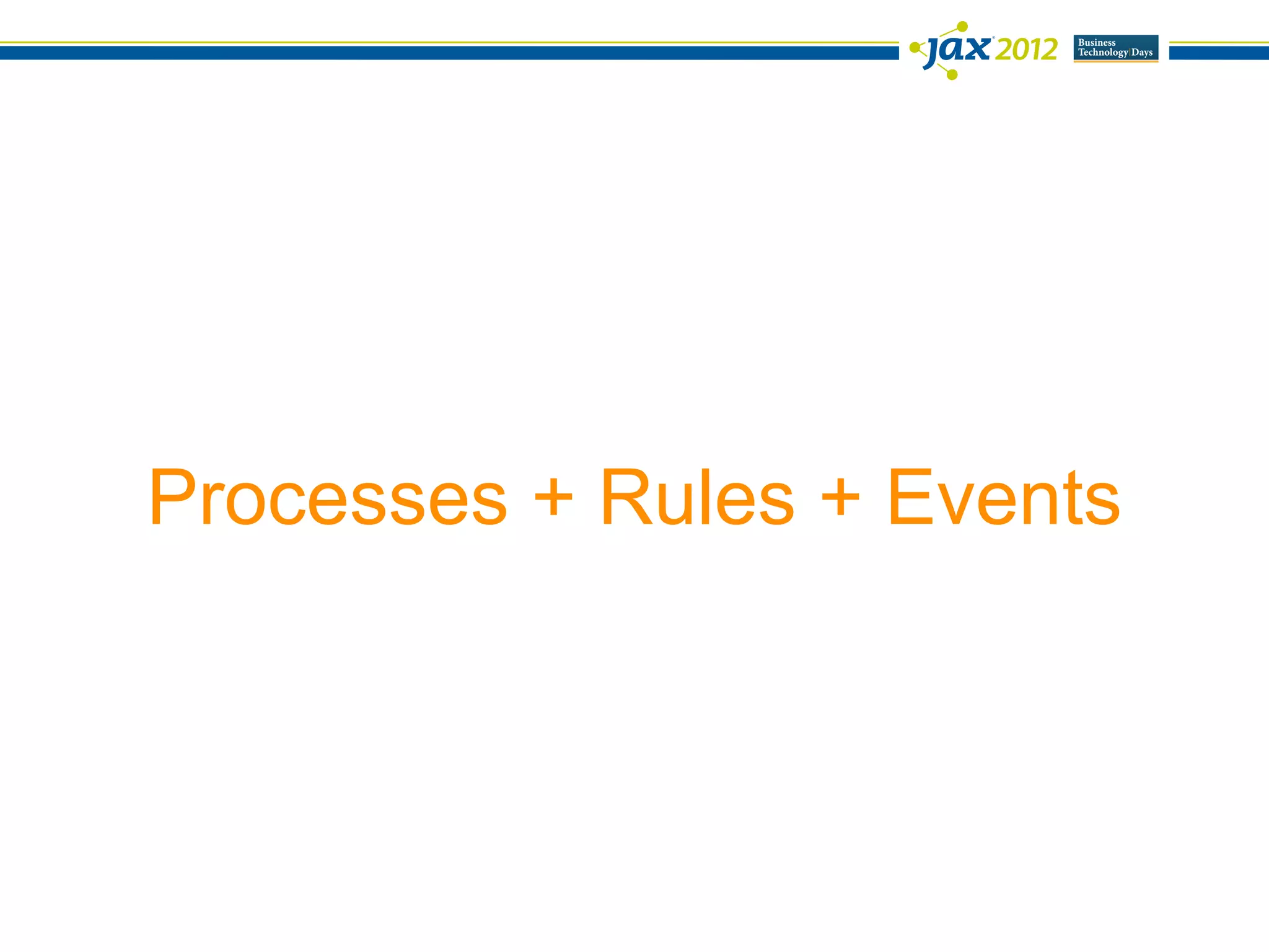 Processes + Rules + Events
 