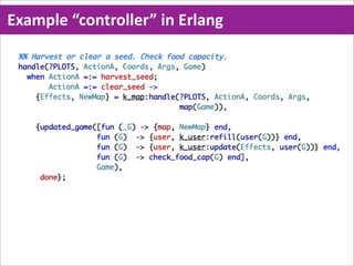 Example  “controller”  in  Erlang
 