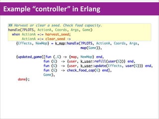 Example  “controller”  in  Erlang
 