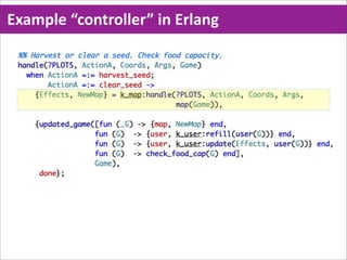Example  “controller”  in  Erlang
 