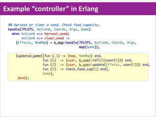 Example  “controller”  in  Erlang
 