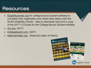 Wissahickon HS College Series Presentation: NCAA Info night (April 19, 2012)