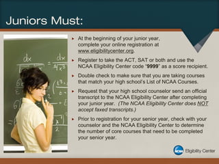 Wissahickon HS College Series Presentation: NCAA Info night (April 19, 2012)