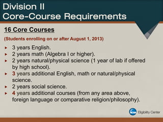 Wissahickon HS College Series Presentation: NCAA Info night (April 19, 2012)