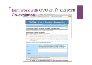 +
    Joint work with CVC on Ω and MTB
    Co-evolution
 