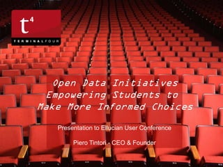Presentation to Ellucian User Conference

     Piero Tintori - CEO & Founder
 