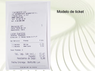 Modelo de ticket
 