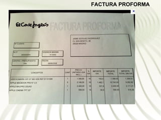 FACTURA PROFORMA
 