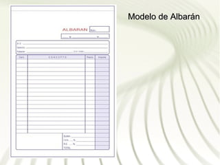 Modelo de Albarán
 