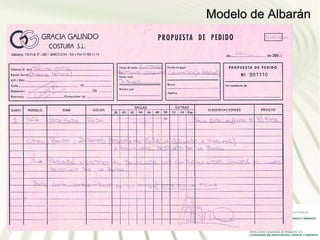 Modelo de Albarán
 