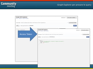 Graph Explorer per provare le query




Access Token
 